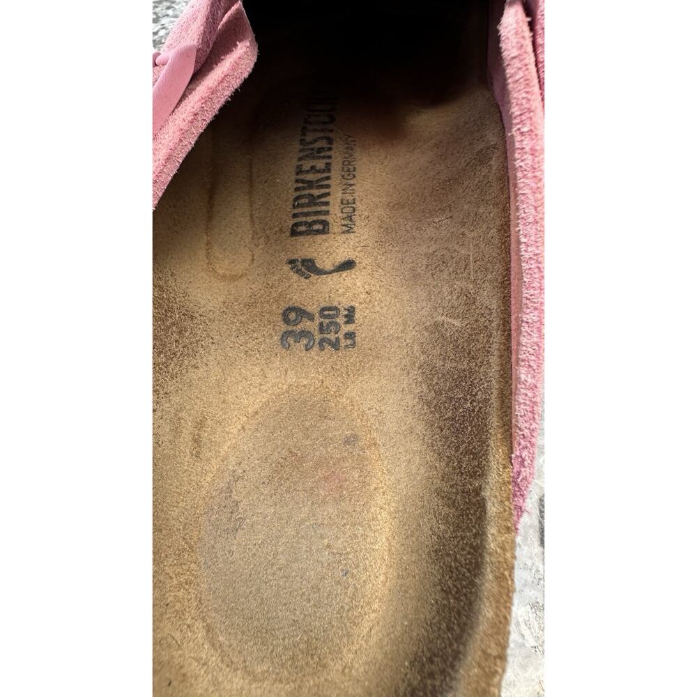 Stained Birkenstock Boston Bs Color Candy Pink Suede Ladies Size 8 - Picture 11 of 12